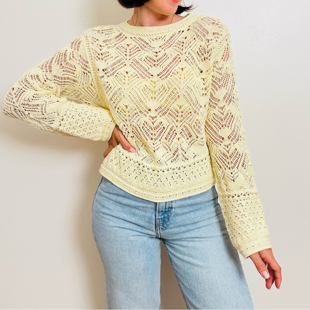 Vince Open-Knit Sweater – Size S
